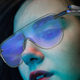 A concept illustration of future augmented reality smart glasses.
